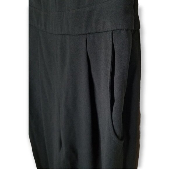 Babaton Black Seamus Open Back Jumpsuit Sleeveless Top Pants Bottom Pockets - Picture 3 of 10